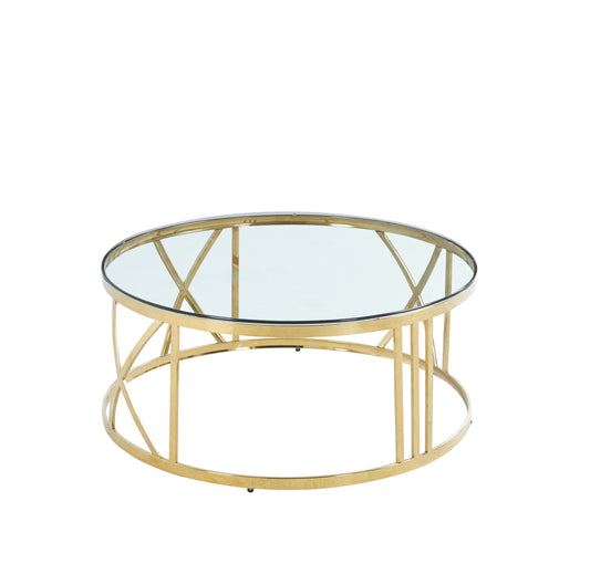 TABLE BASSE ATMOS GOLD TRANSPARENT