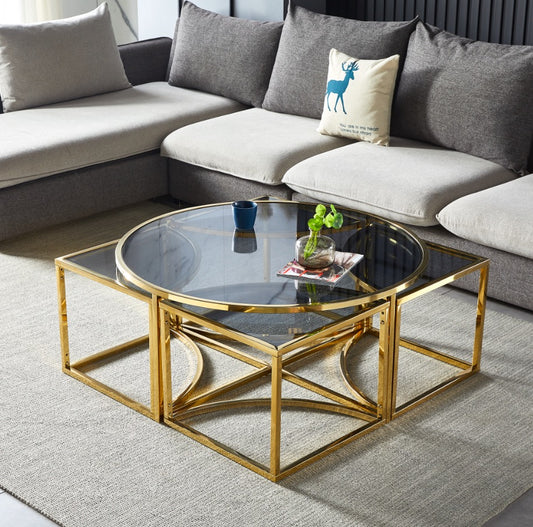 TABLE BASSE ELVE GOLD FUME